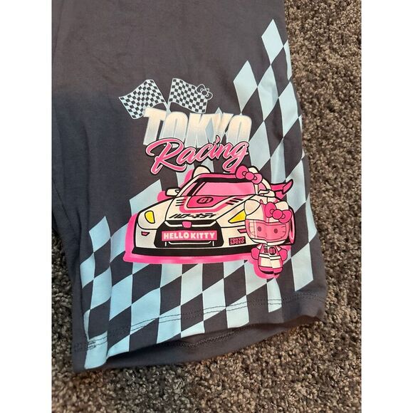 Hello Kitty and Friends Sanrio Biker Shorts Gray Race Car Tokyo Racing GTR - Picture 3 of 5